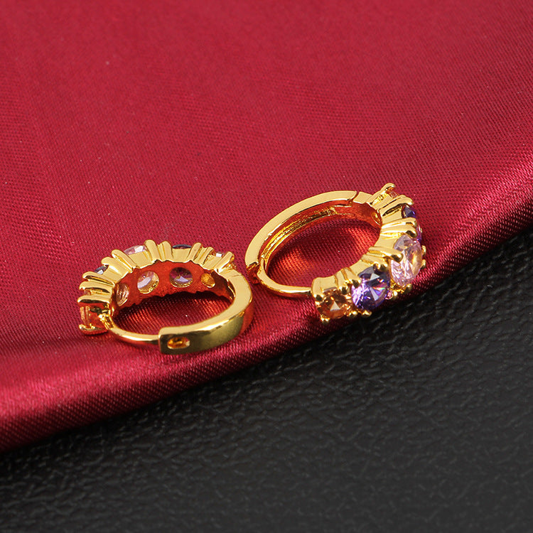 Mystic Amethyst Crystal Hoops