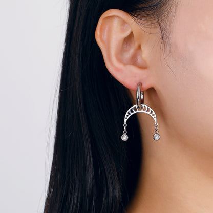 Enchanted Moon Phase Crescent Earrings