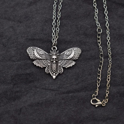 Gothic Death Moth Necklace