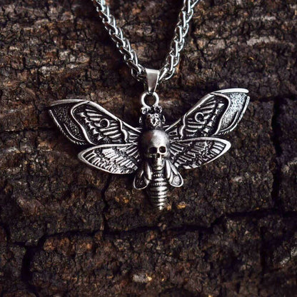 Gothic Death Moth Necklace