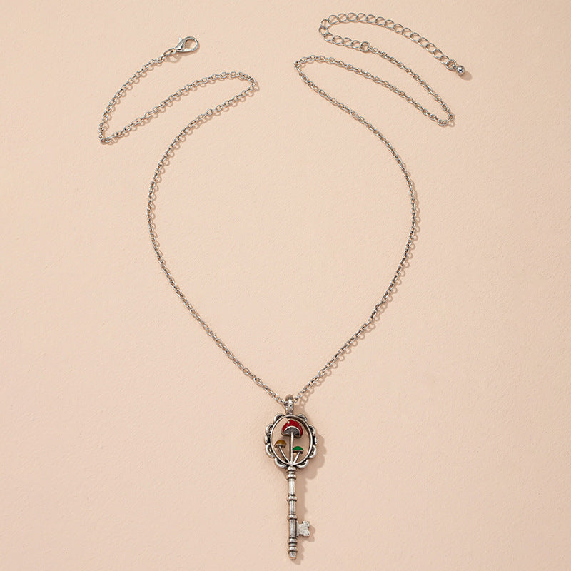 Mystical Mushroom Key Necklace