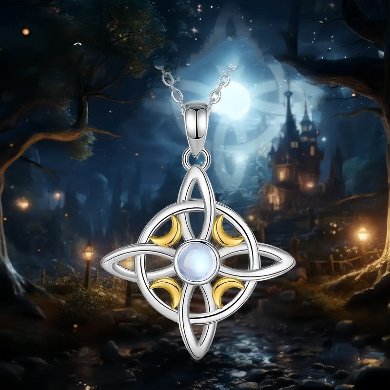 Crescent Moonstone Necklace