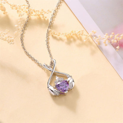 Embrace of Love Crowned Necklace