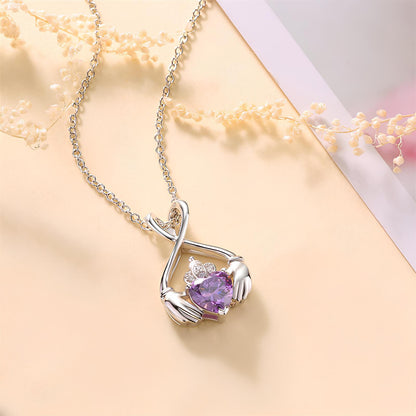 Embrace of Love Crowned Necklace