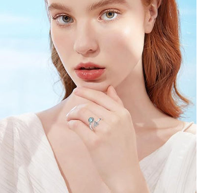 Spinning Moonstone Celtic Ring