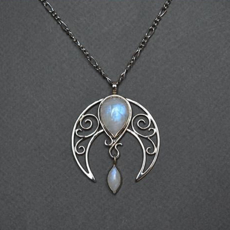 Mystic Moonstone Drop Necklace