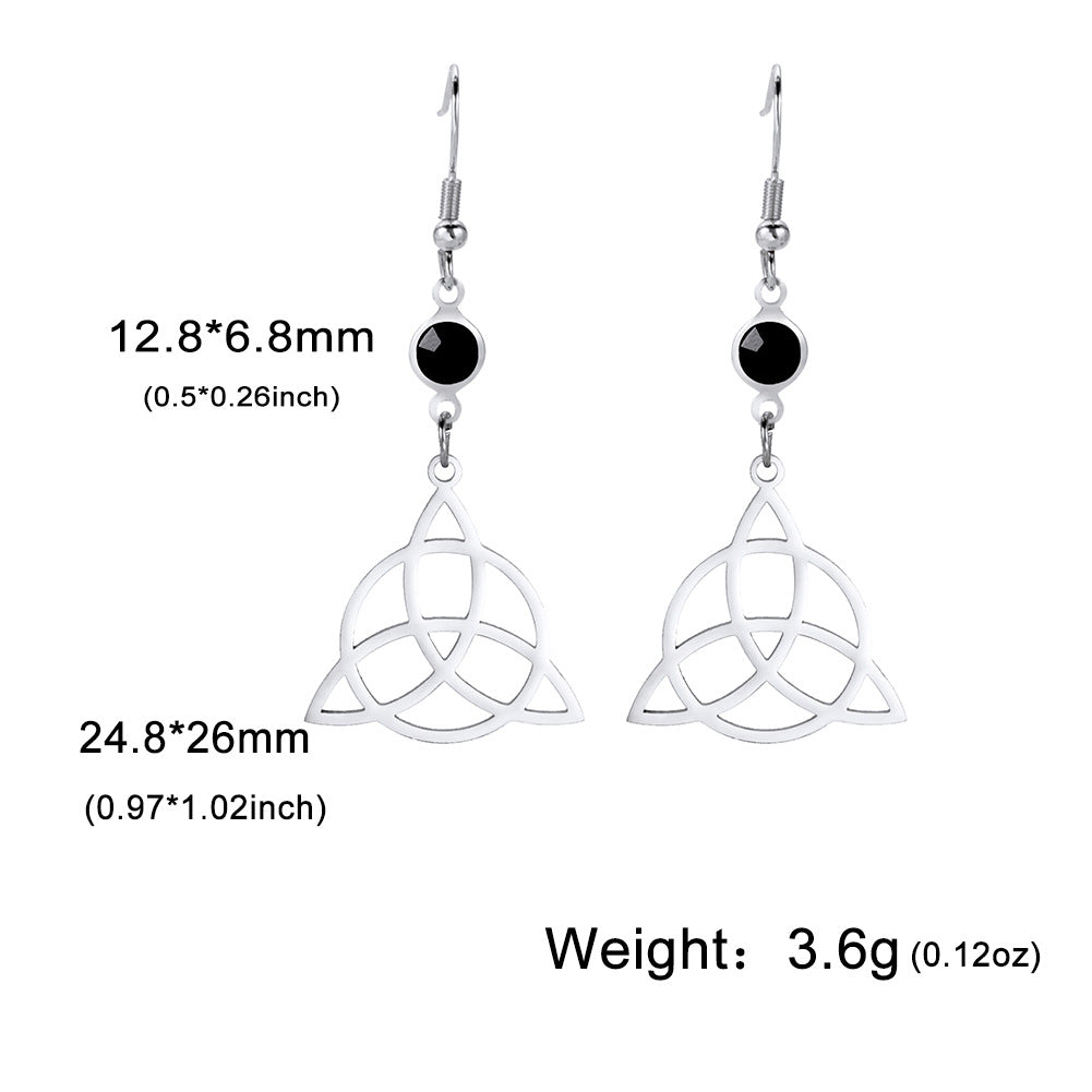 Mystical Triquetra Amulet Drop Earrings