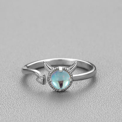 Moonlit Devil Horn Ring