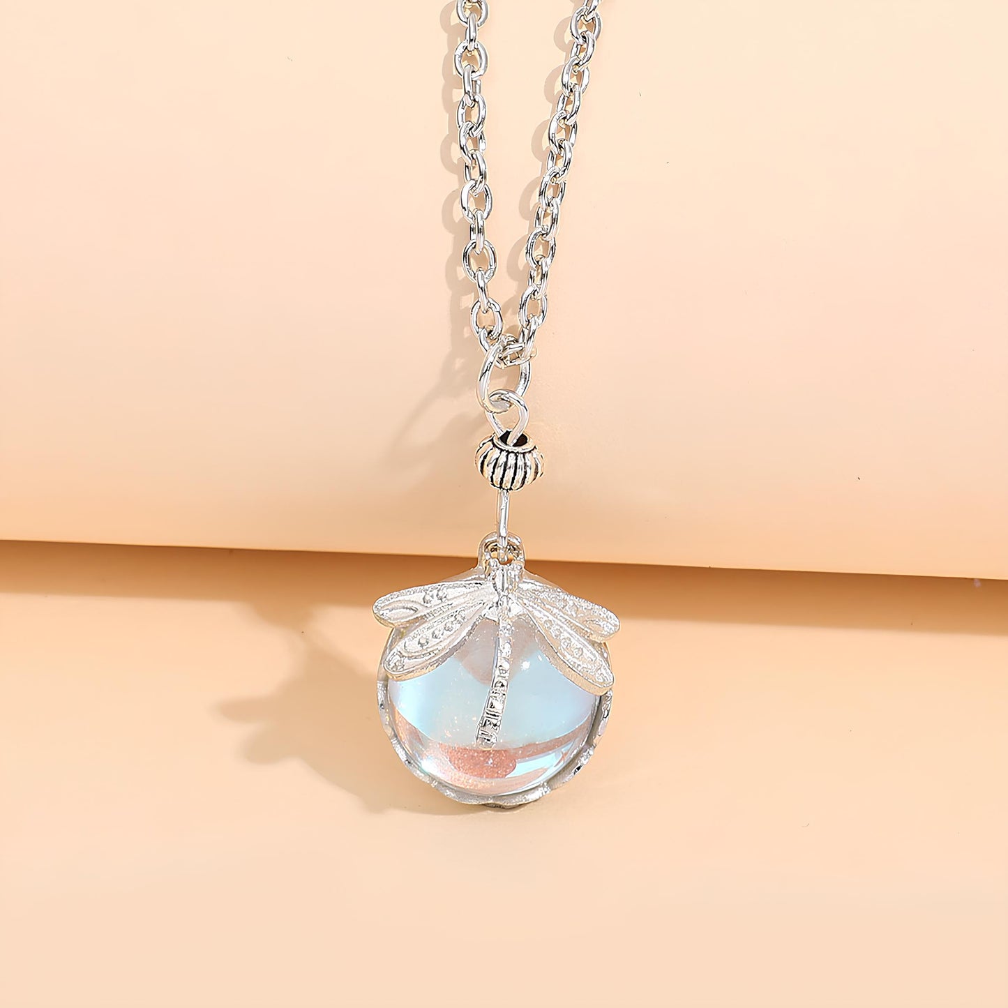 Enchanted Dragonfly Crystal Drop Necklace