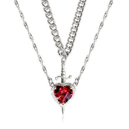 Sacred Bond of Blade & Love Necklace Set