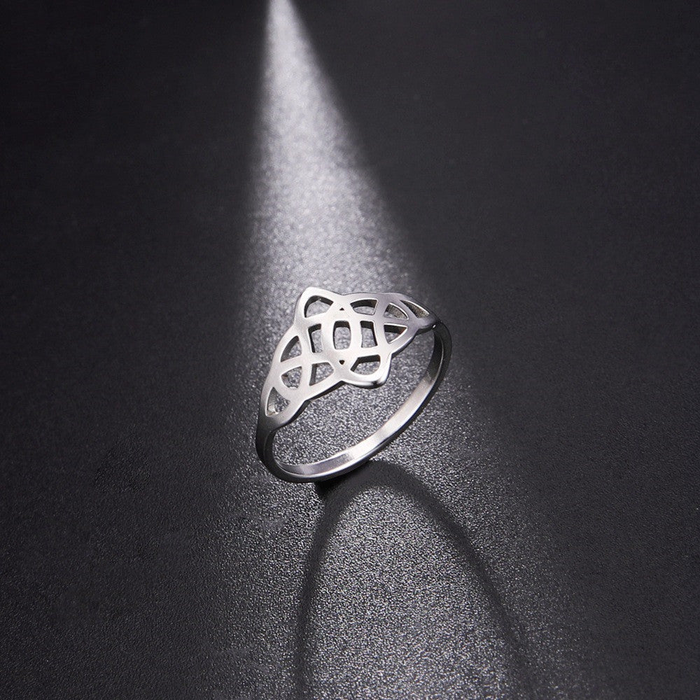 Sacred Unity: Intertwined Celtic Knot Ring