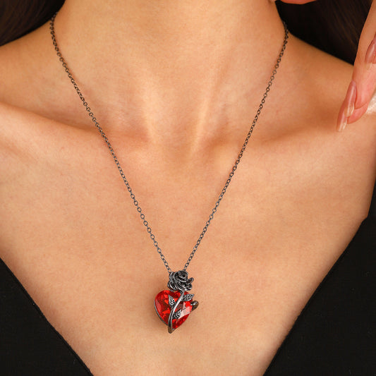 Rosebound Heart of Ember Necklace