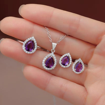 PURIFYING AMETHYST GODDESS TEARDROP SET