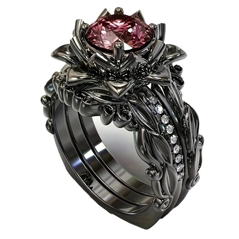 Lotus Bloom Ring Set