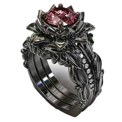 Lotus Bloom Ring Set