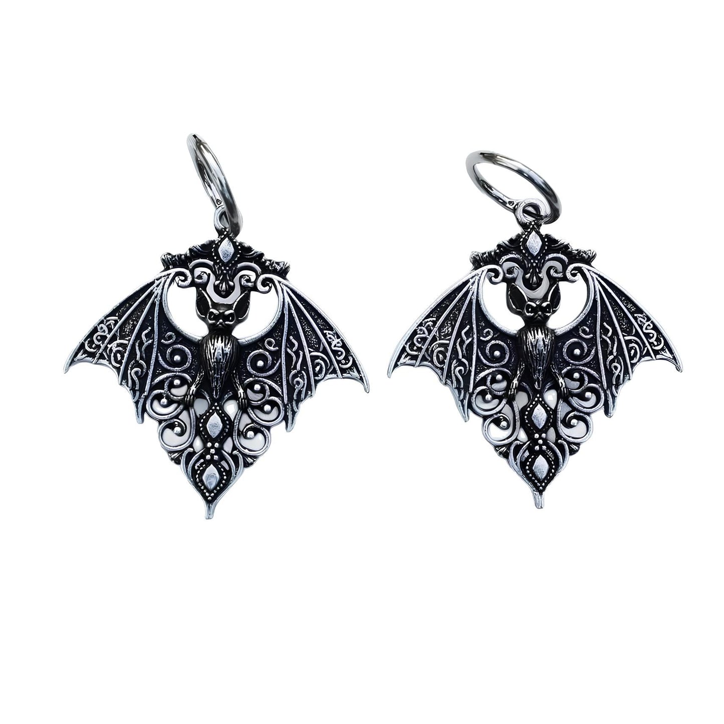 Gothic Bat Guardian Earrings