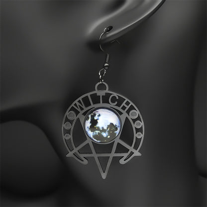 Witch's Black Moon Earrings