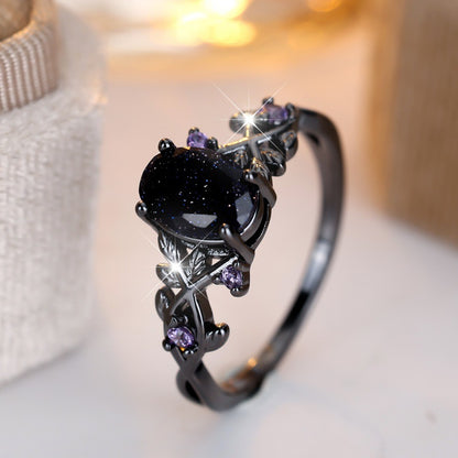 Starlit Void Crystal Ring