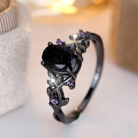 Starlit Void Crystal Ring