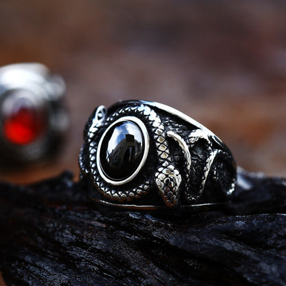 Crimson Serpent Guardian Ring