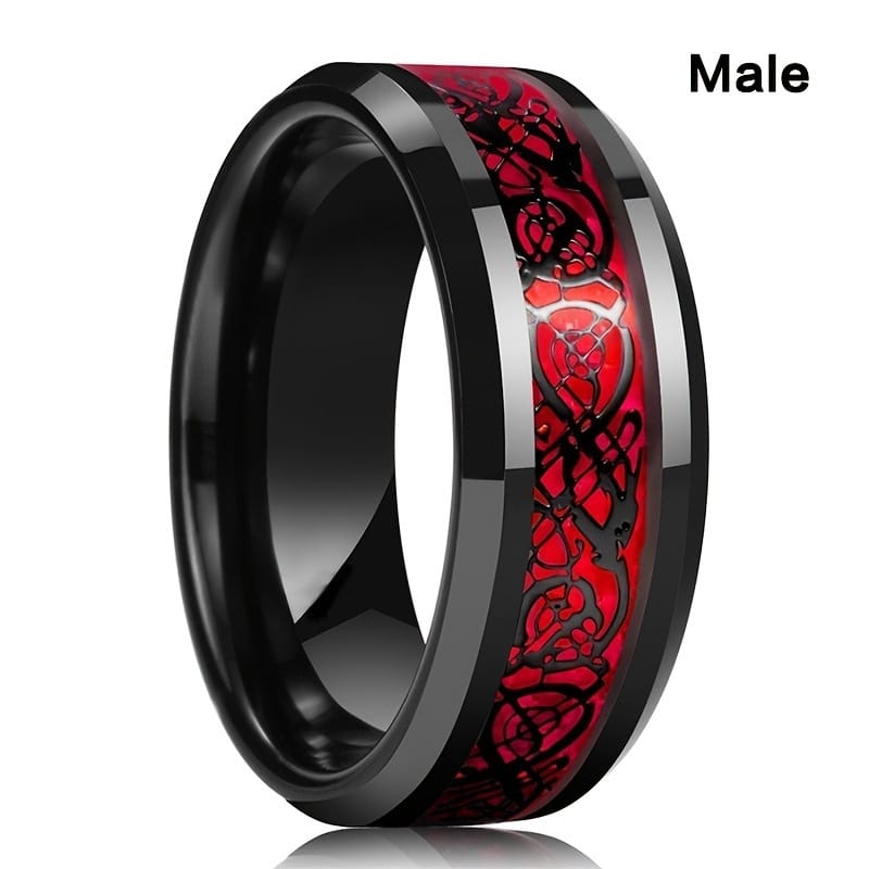 Crimson Bond Promise Ring Set