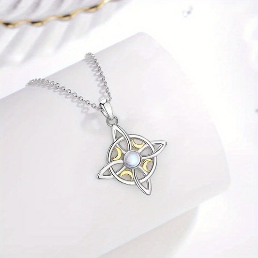 Crescent Moonstone Necklace
