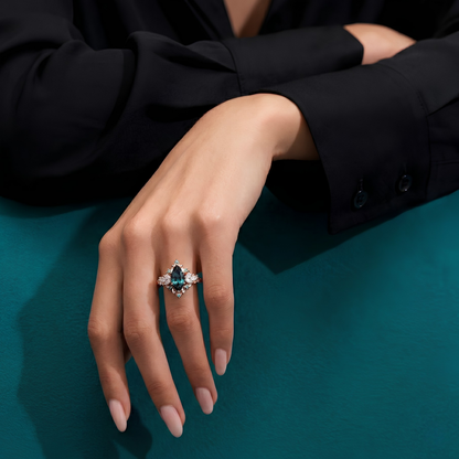 Shadowleaf Guardian Crystal Ring