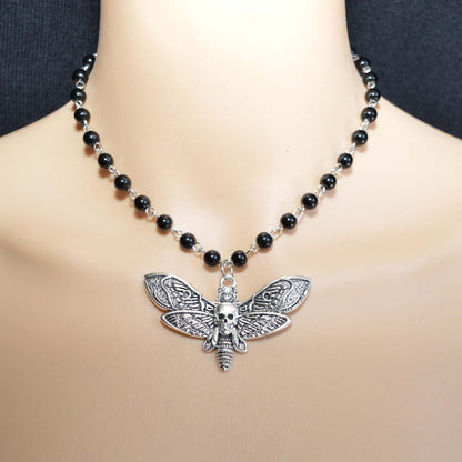 Death Head Moth Pearl Necklace