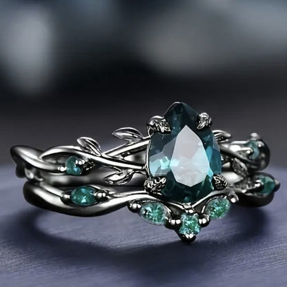 Verdant Grove Crystal Ring