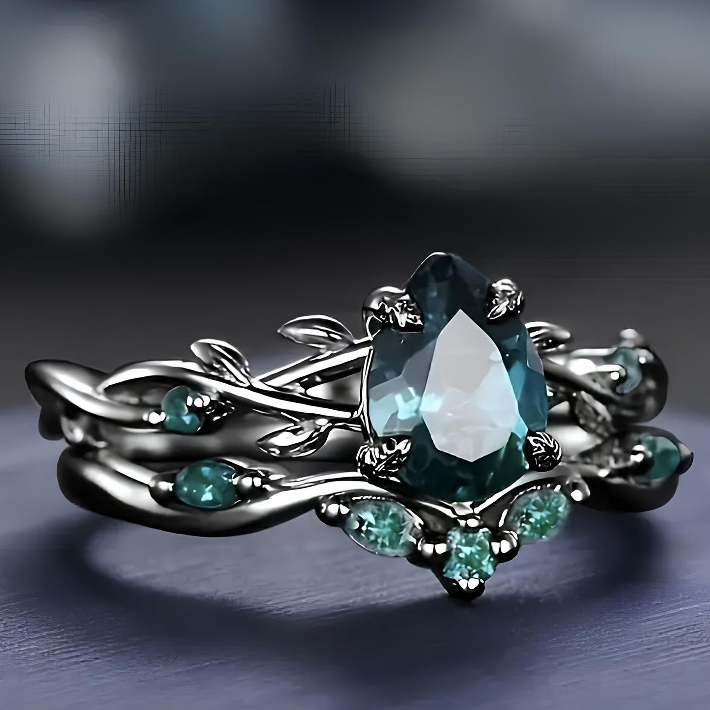 Verdant Grove Crystal Ring