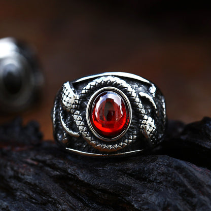 Crimson Serpent Guardian Ring