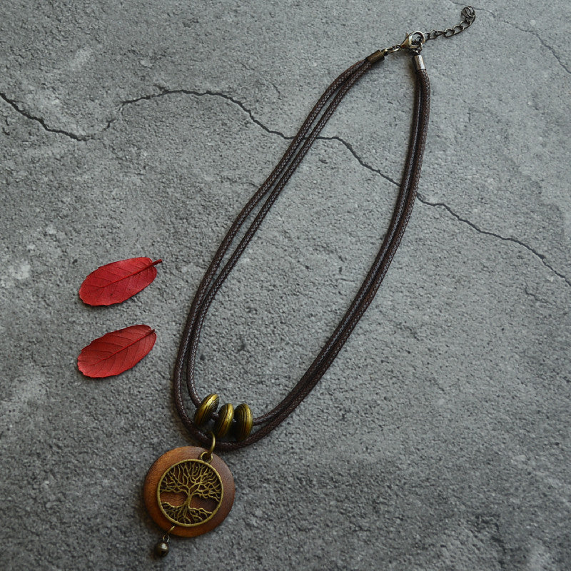 Mystic Roots: Retro Tree of Life Necklace