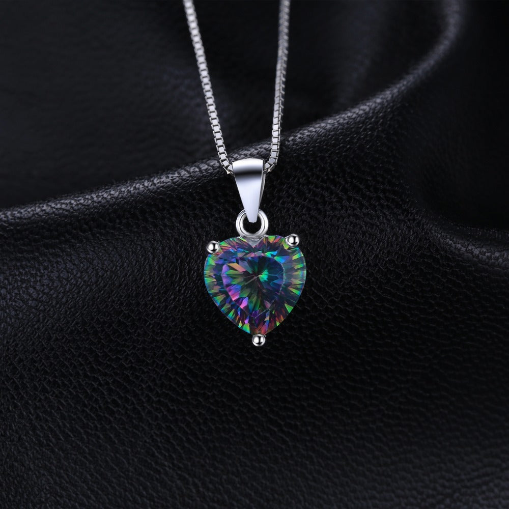 Heart of Healing Light Rainbow Topaz Necklace