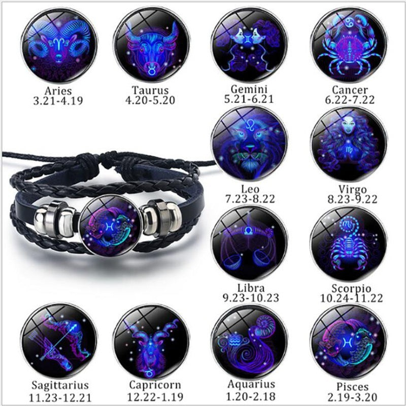 Glow in the Dark Zodiac Bracelet