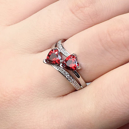 Twin Sacred Heart Devotion Ring