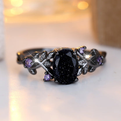 Starlit Void Crystal Ring
