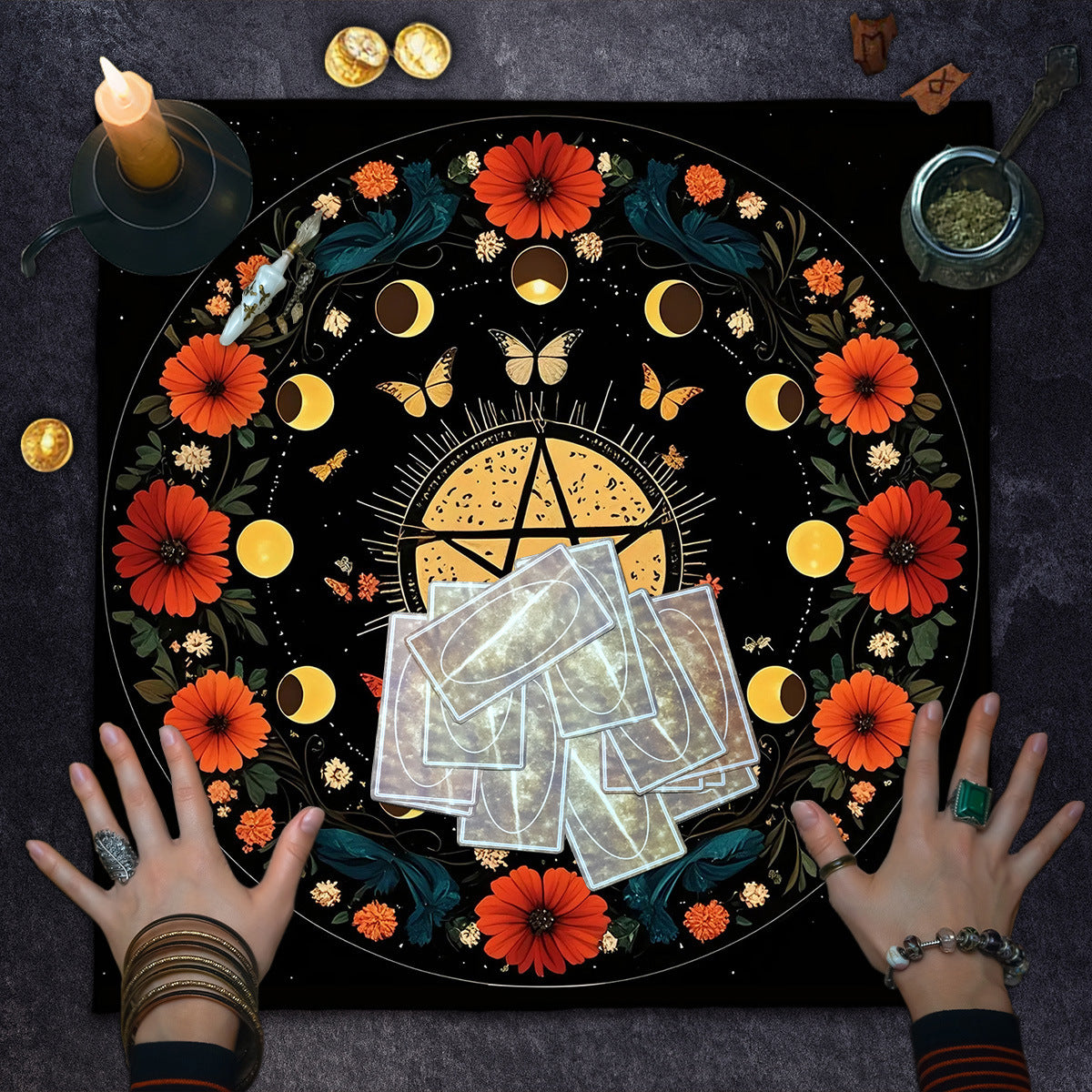 Celestial Harmony Tarot Tablecloth