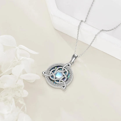Sacred Triquetra Moonstone Talisman