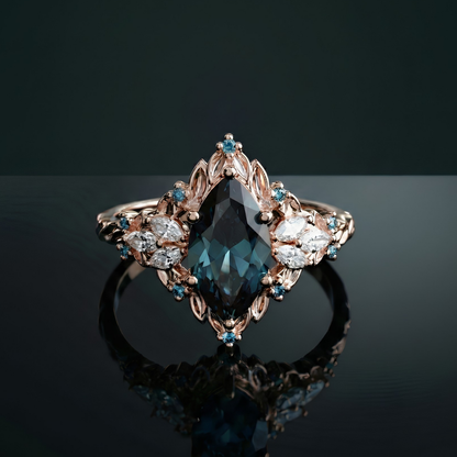 Shadowleaf Guardian Crystal Ring