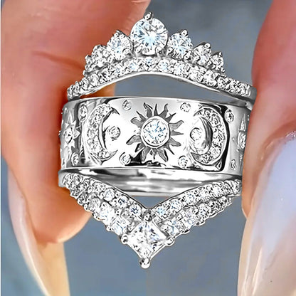 Eclipse of Light & Shadow Ritual Ring Set