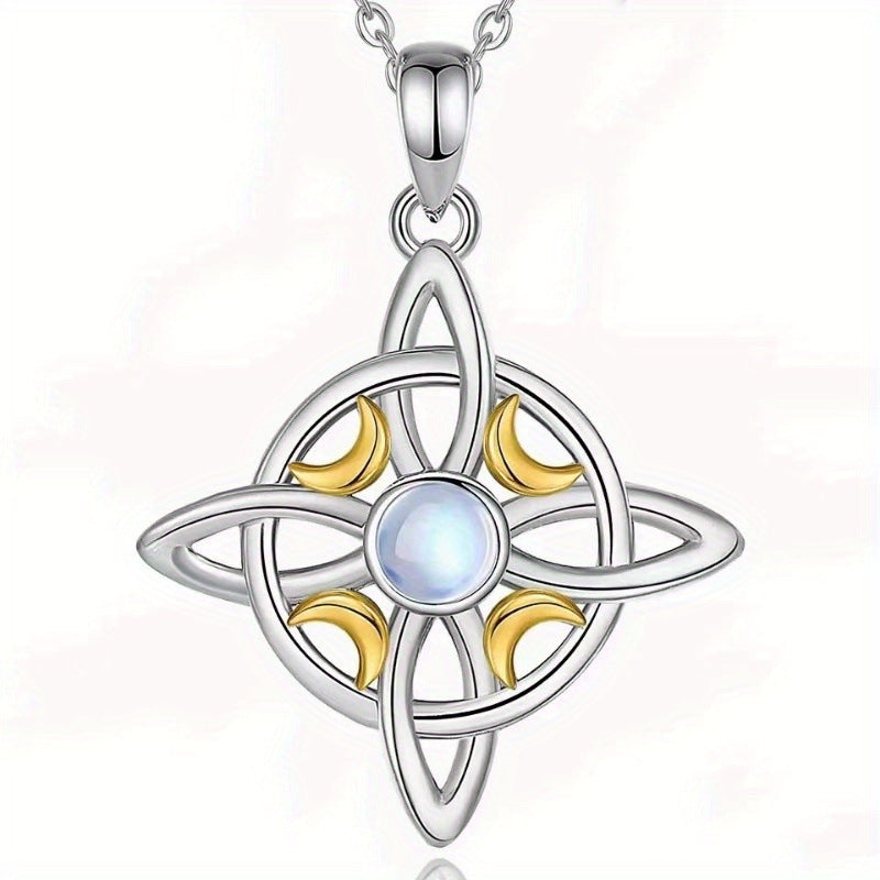 Crescent Moonstone Necklace