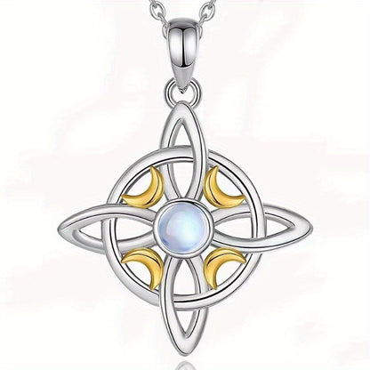 Crescent Moonstone Necklace