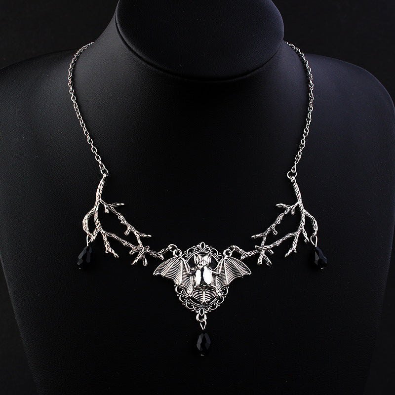 Gothic Mysterious Energy Wizard Bat Necklace