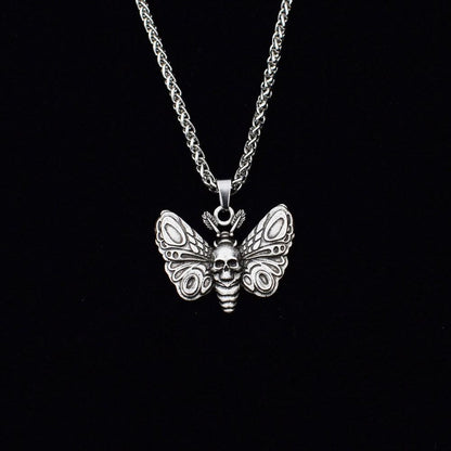 Gothic Death Moth Necklace