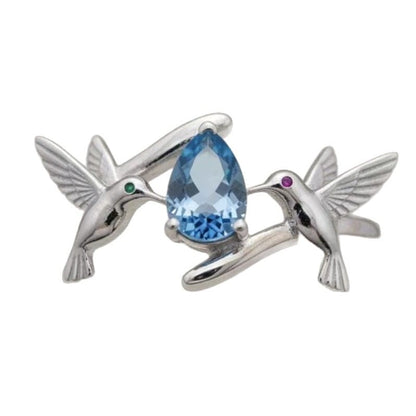 Twin Hummingbird Harmony Ring