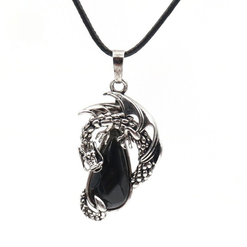 Wyrm Claw Drop Crystal Necklace
