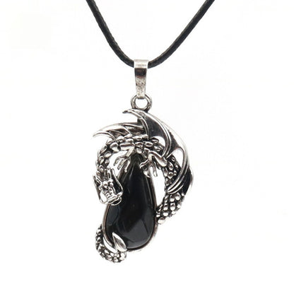 Wyrm Claw Drop Crystal Necklace