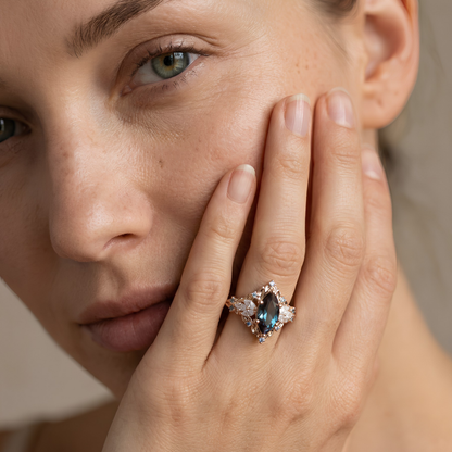 Shadowleaf Guardian Crystal Ring