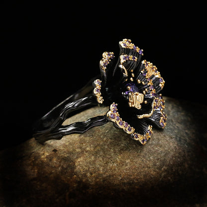 Witchflower Amethyst Ring