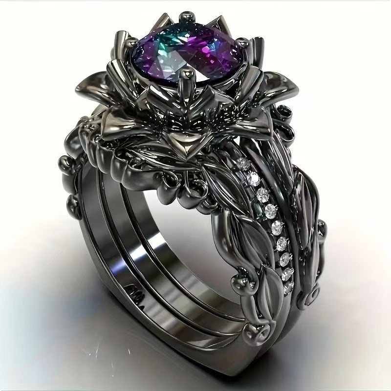 Lotus Bloom Ring Set